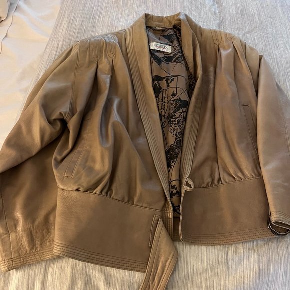 CASANOVA VINTAGE LEATHER 1980's JACKET - Picture 1 of 7